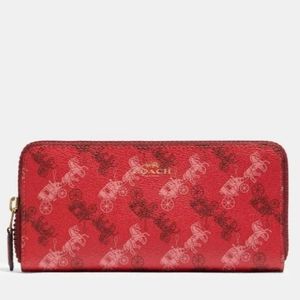 Coach Slim Zip Wallet in Horse and Carriage Print